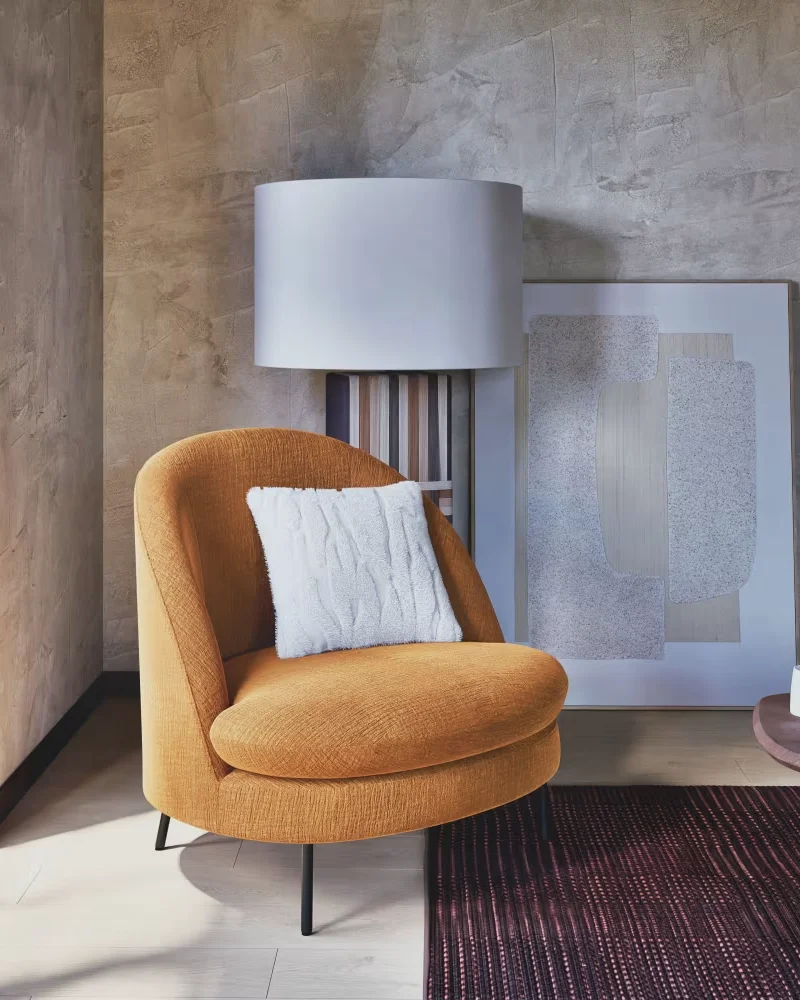 Fauteuil en velours bas Maisons du Monde