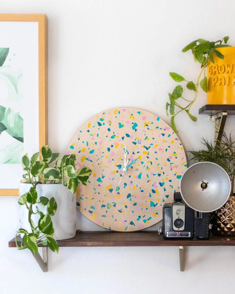 horloge terrazzo diy