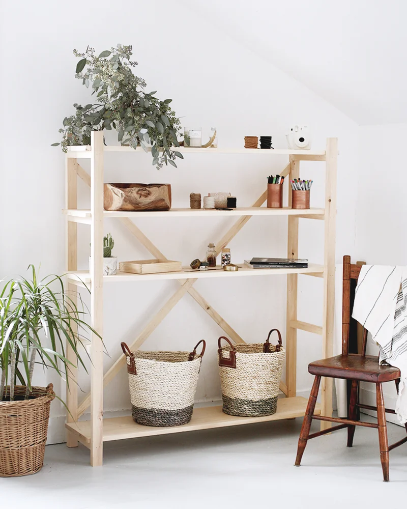 bibliotheque diy bois