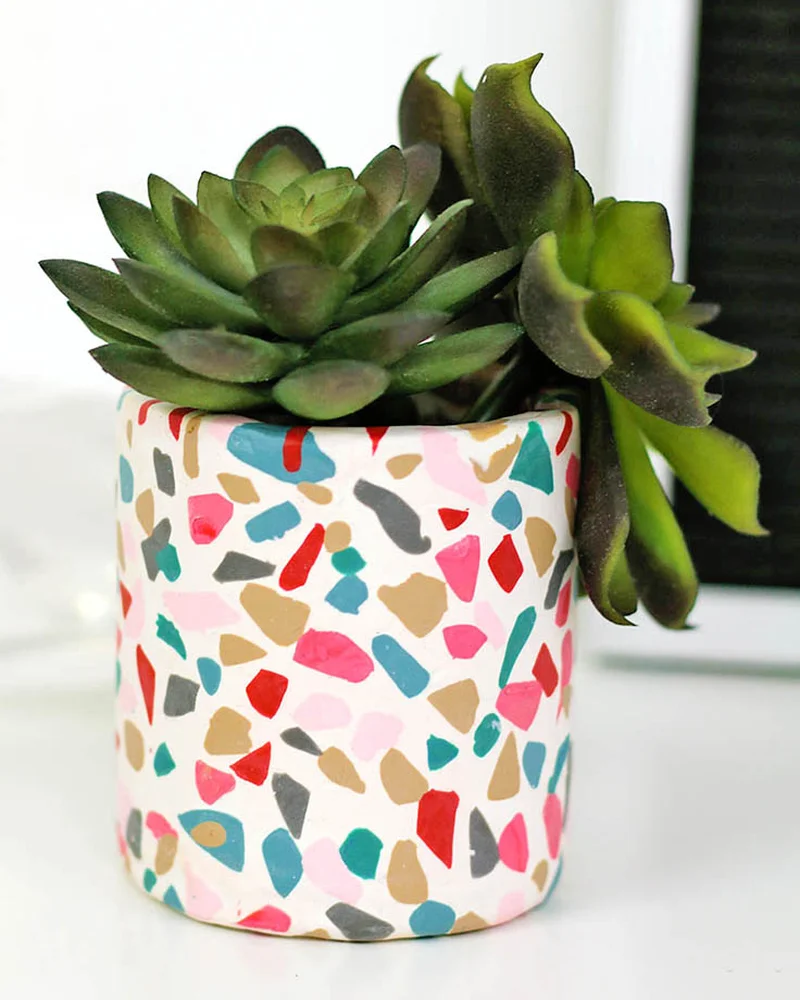 pot terrazzo diy