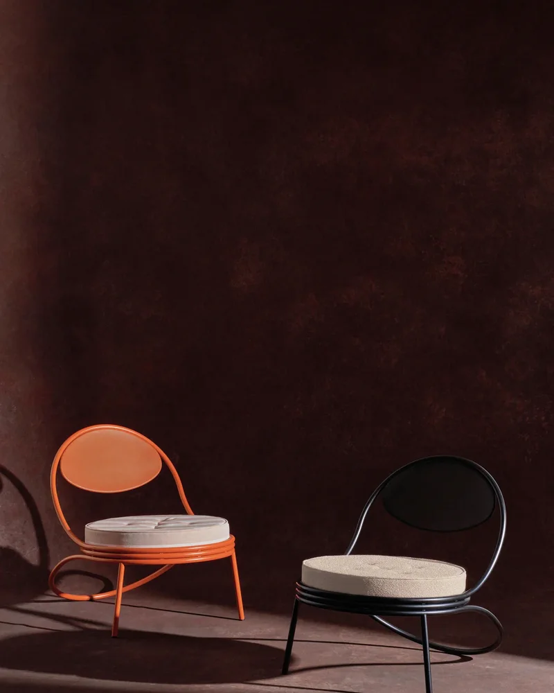 Fauteuil de jardin rond moderne en métal Westwing