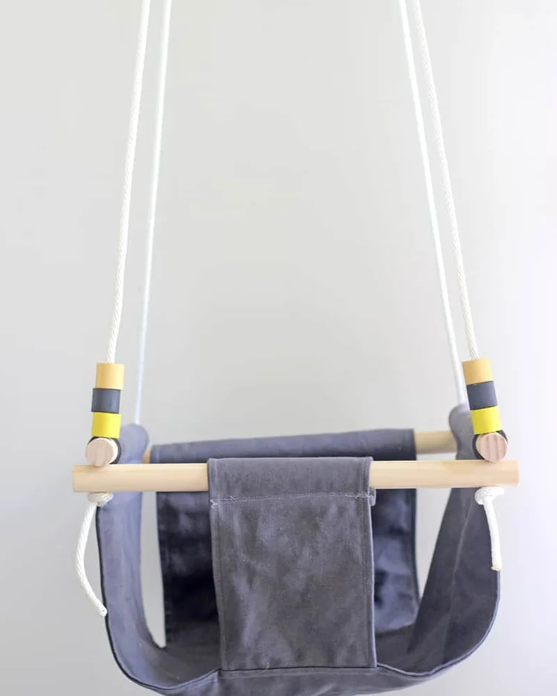 balancoire bebe tissu diy