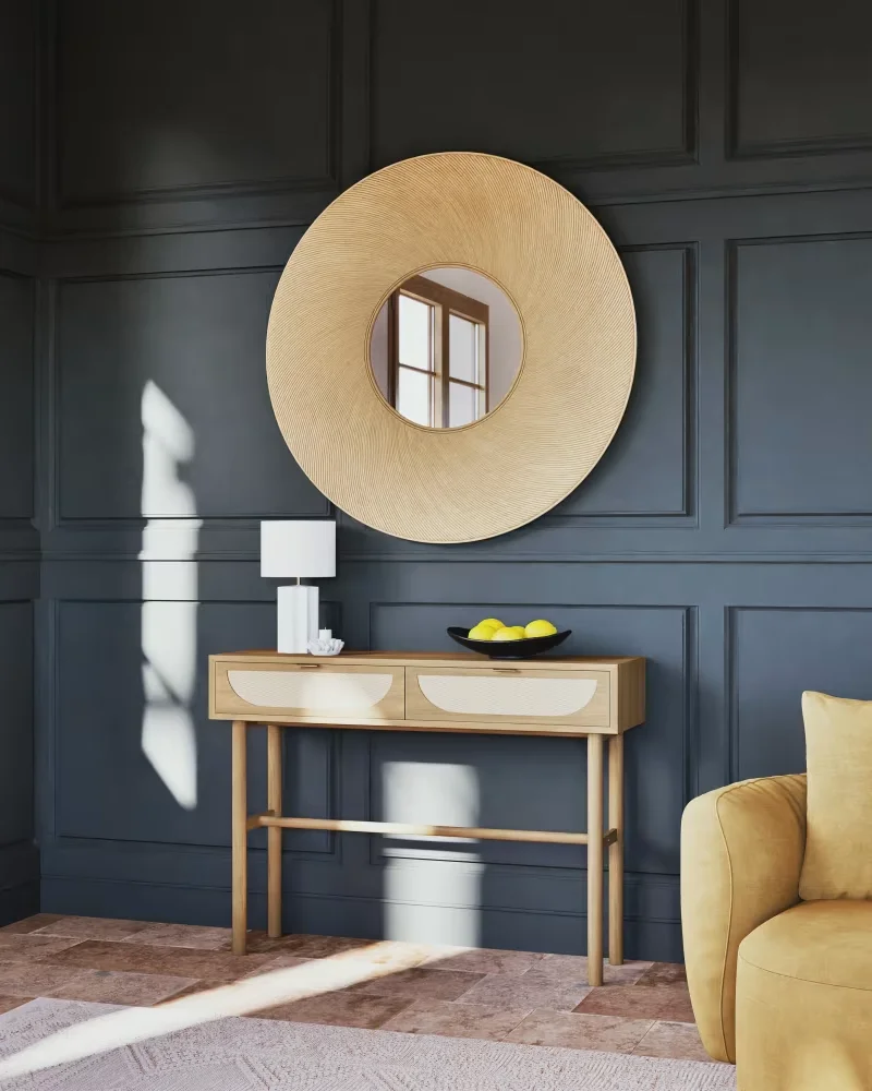 Console en bois et cannage Maisons du Monde