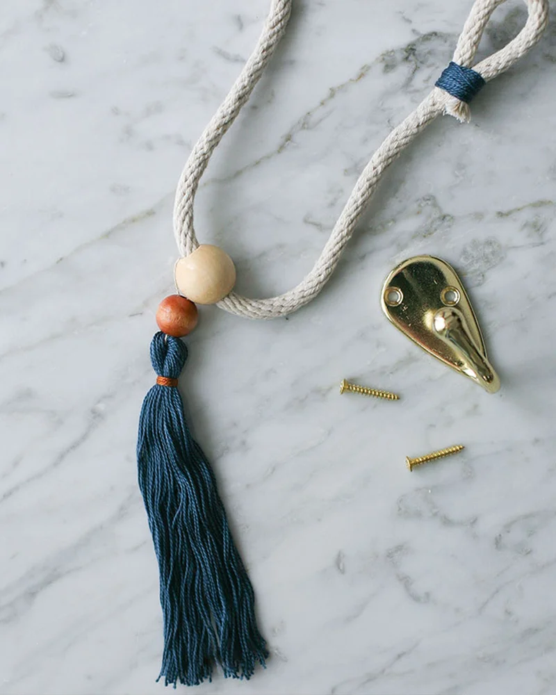 embrasse rideau perle pompon diy