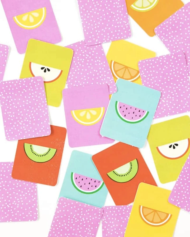 jeu memoire fruit diy