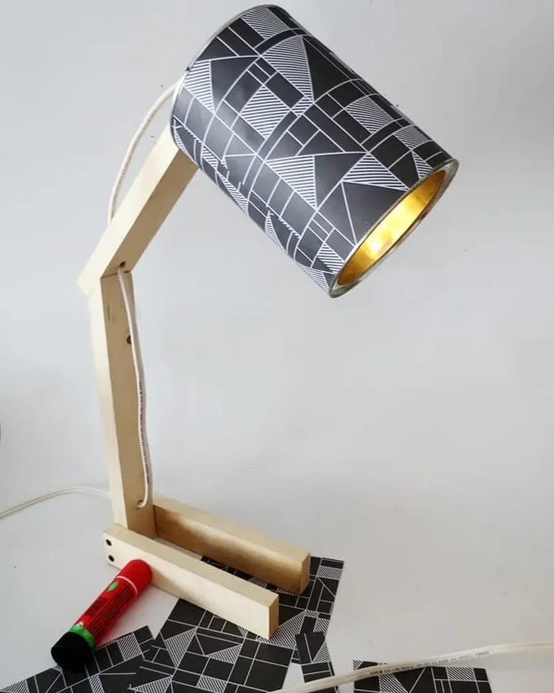 lampe bureau boite conserve diy