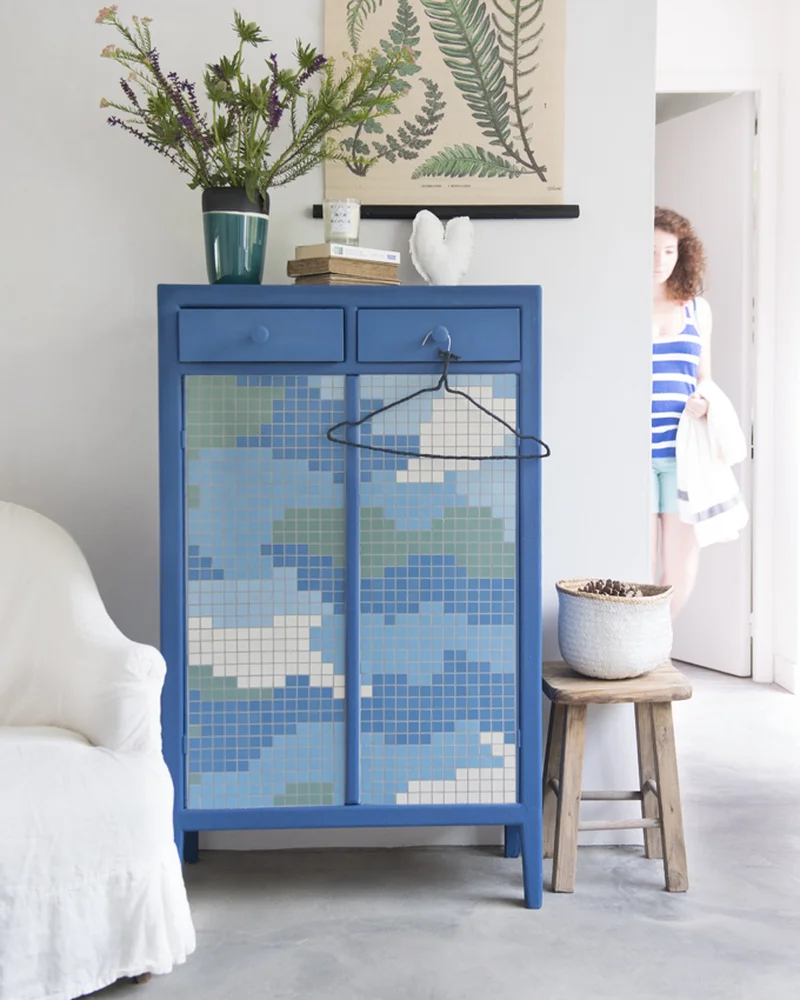 relooker buffet diy mosaique