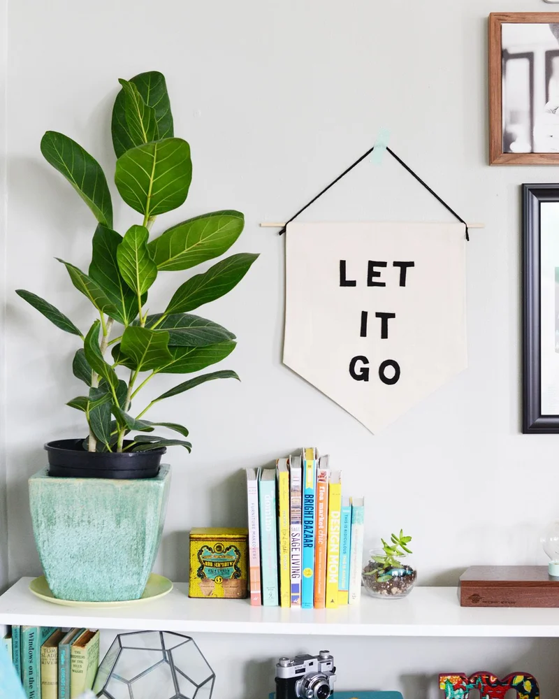 banniere murale minimaliste diy