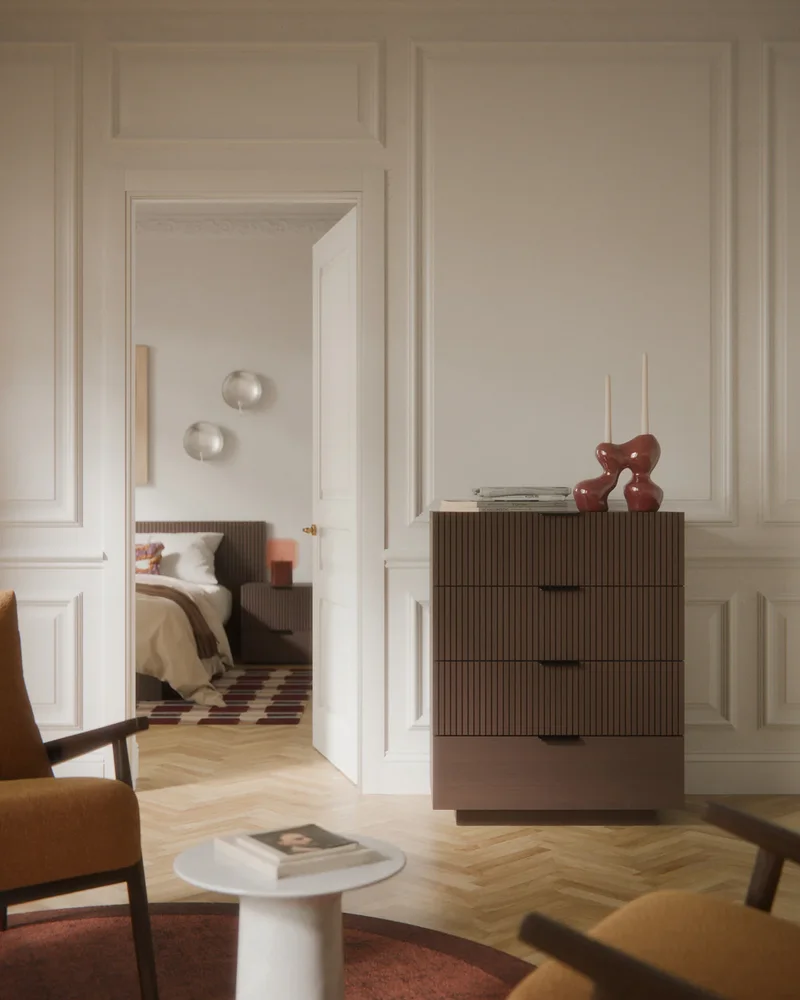 Commode en bois sombre moderne Westwing