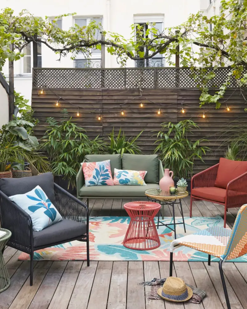 deco terrasse ete moderne coloree