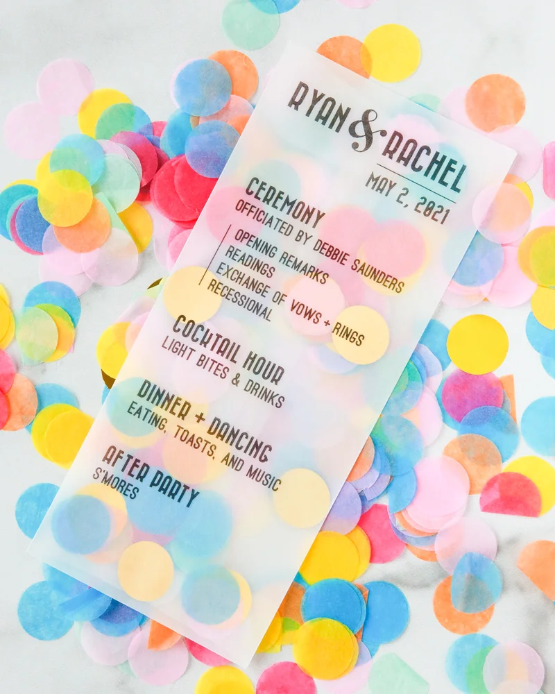 faire part mariage diy confettis