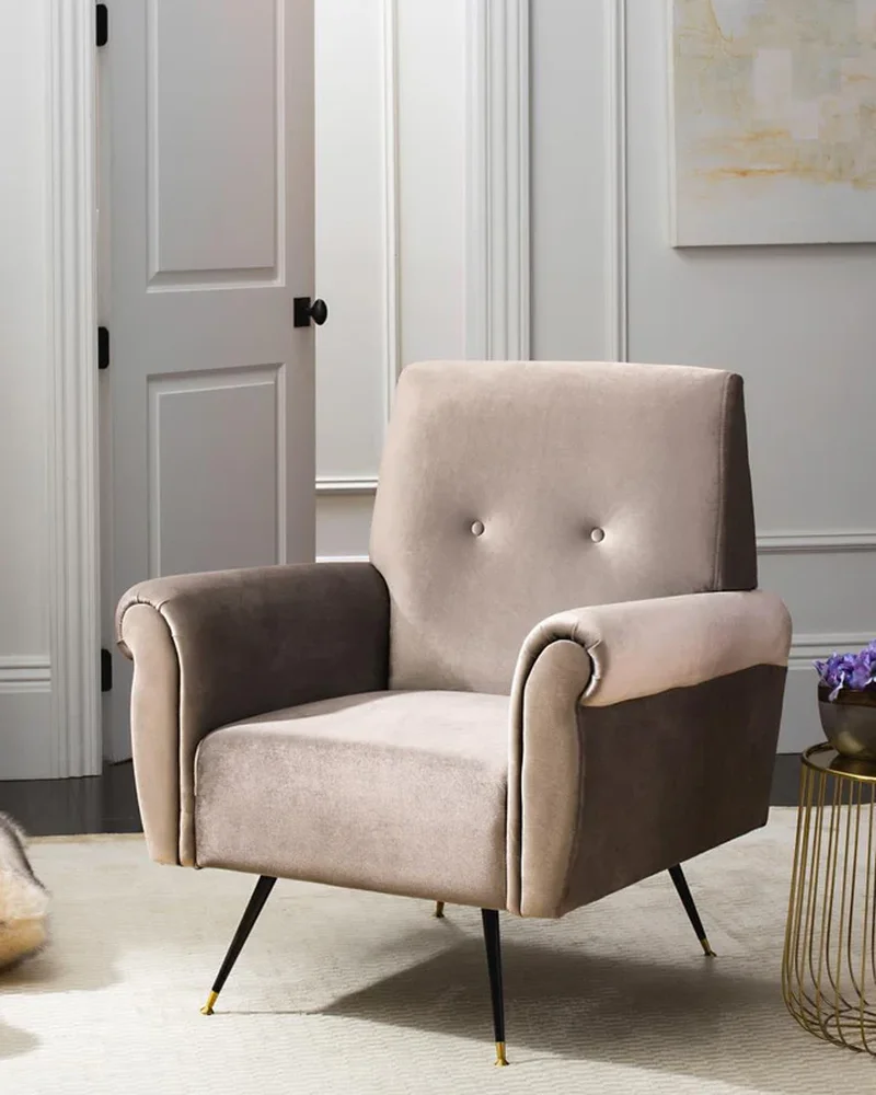 Fauteuil en velours rétro Westwing