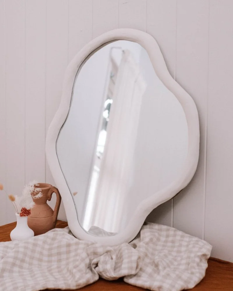 grand miroir organique diy