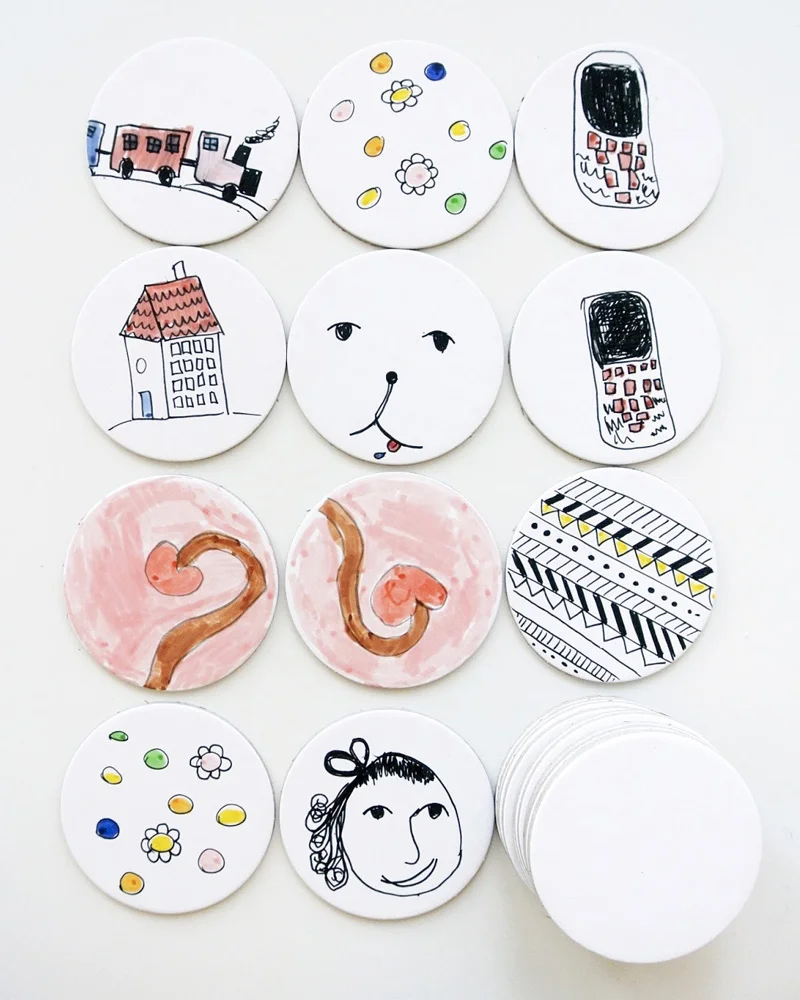 jeu memoire enfant diy illustration