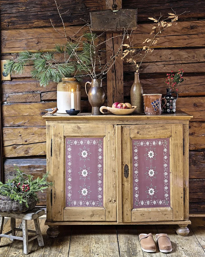 buffet diy peinture pochoir