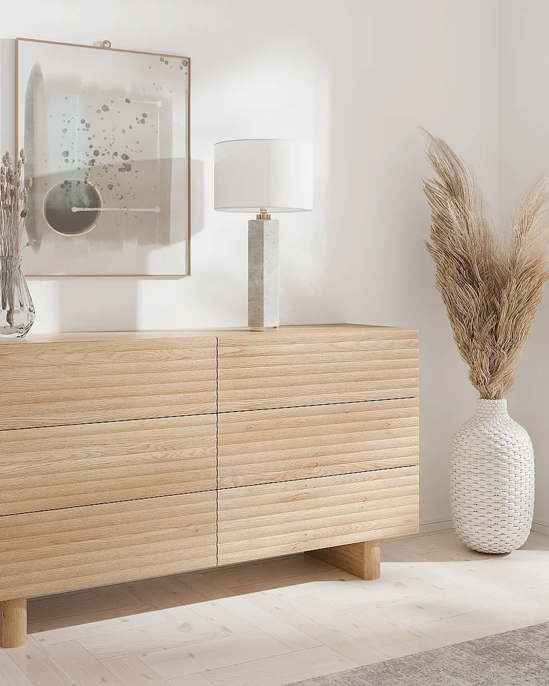 Commode en bois 6 tiroirs Vente-unique