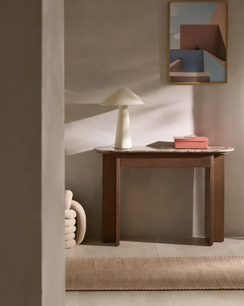 Console bois et plateau marbre Westwing