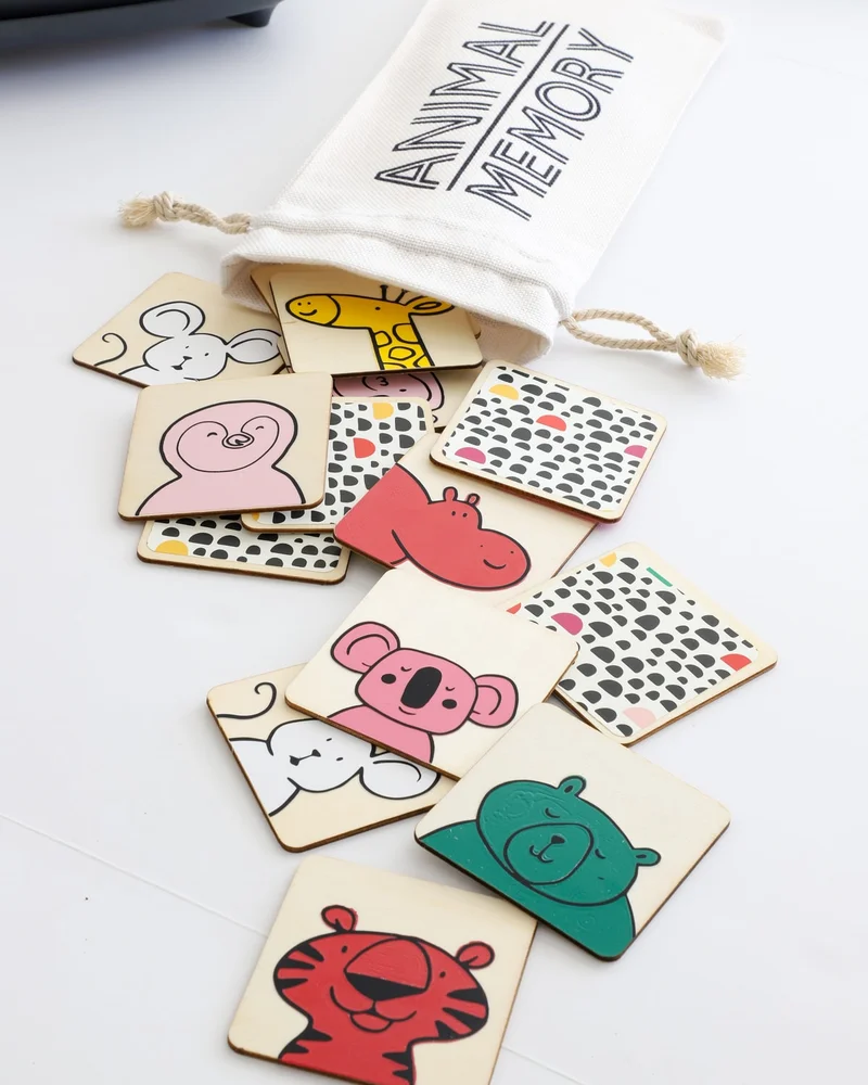 jeu memoire diy enfant animaux