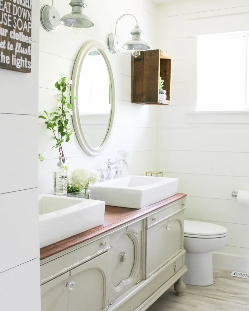 meuble vasque diy salle de bain buffet