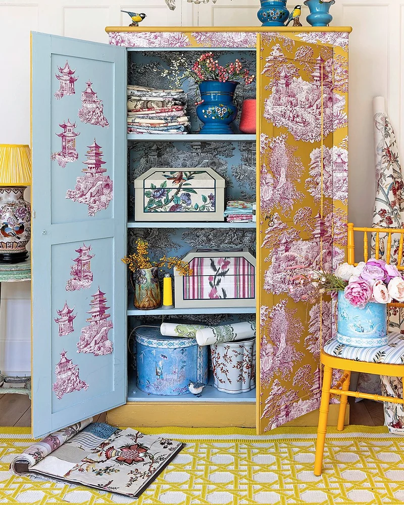 armoire diy toile de jouy