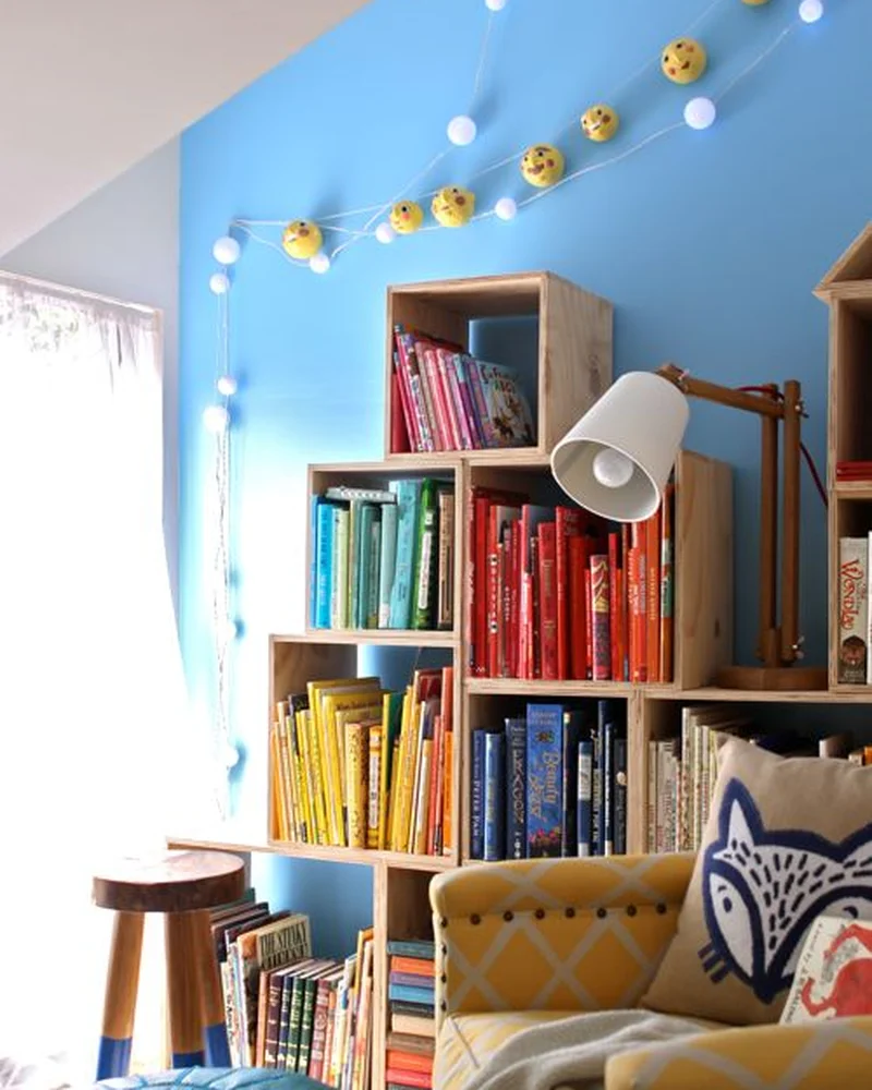 bibiotheque diy caisse bois