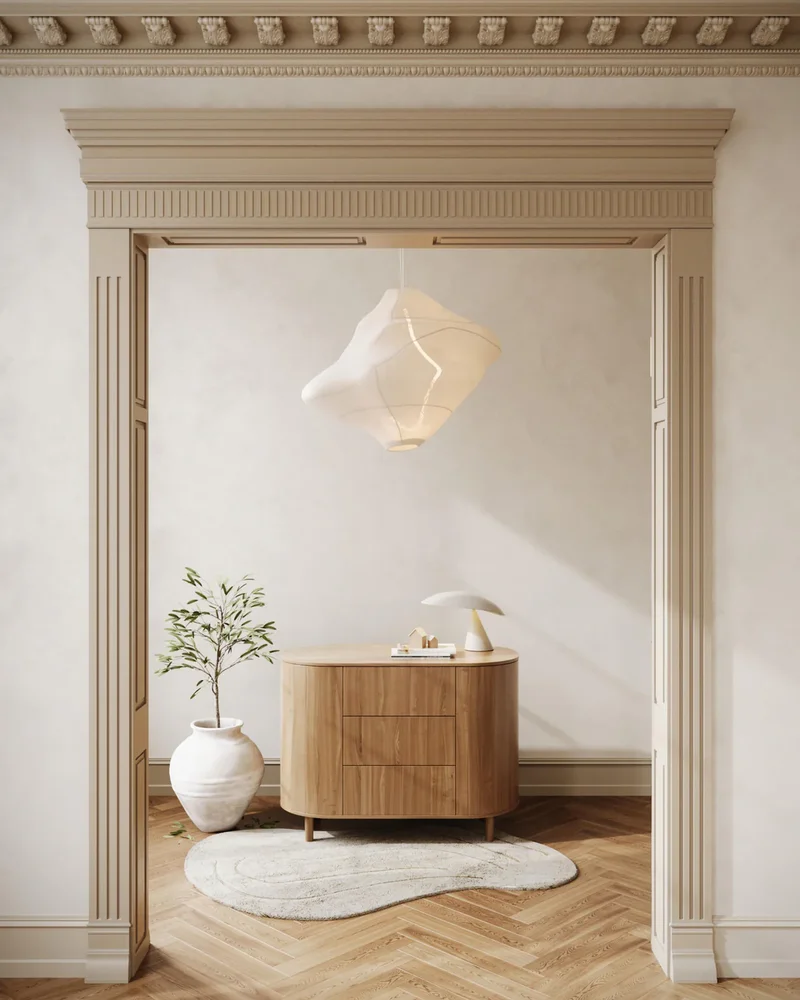 Commode en bois arrondie Westwing
