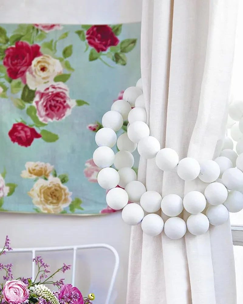 embrasse rideaux perles plastique diy