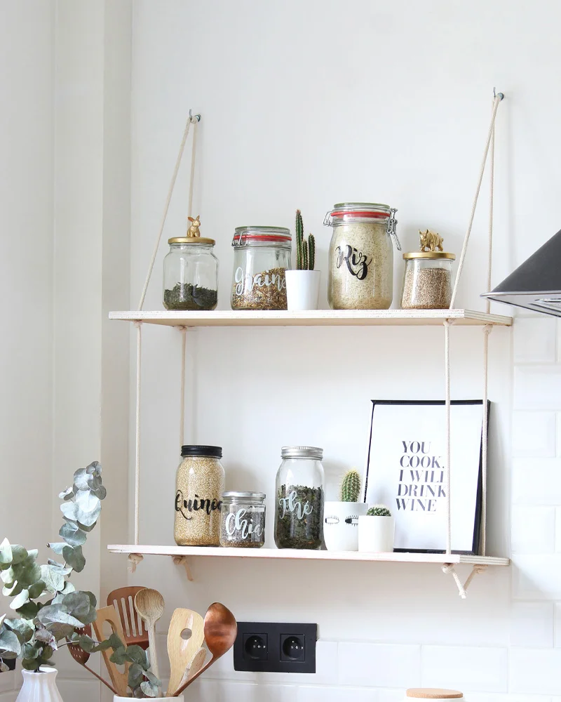 etagere cuisine suspendue diy