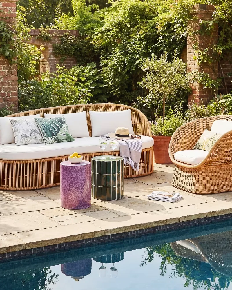 Fauteuil de jardin imitation rotin Maisons du Monde