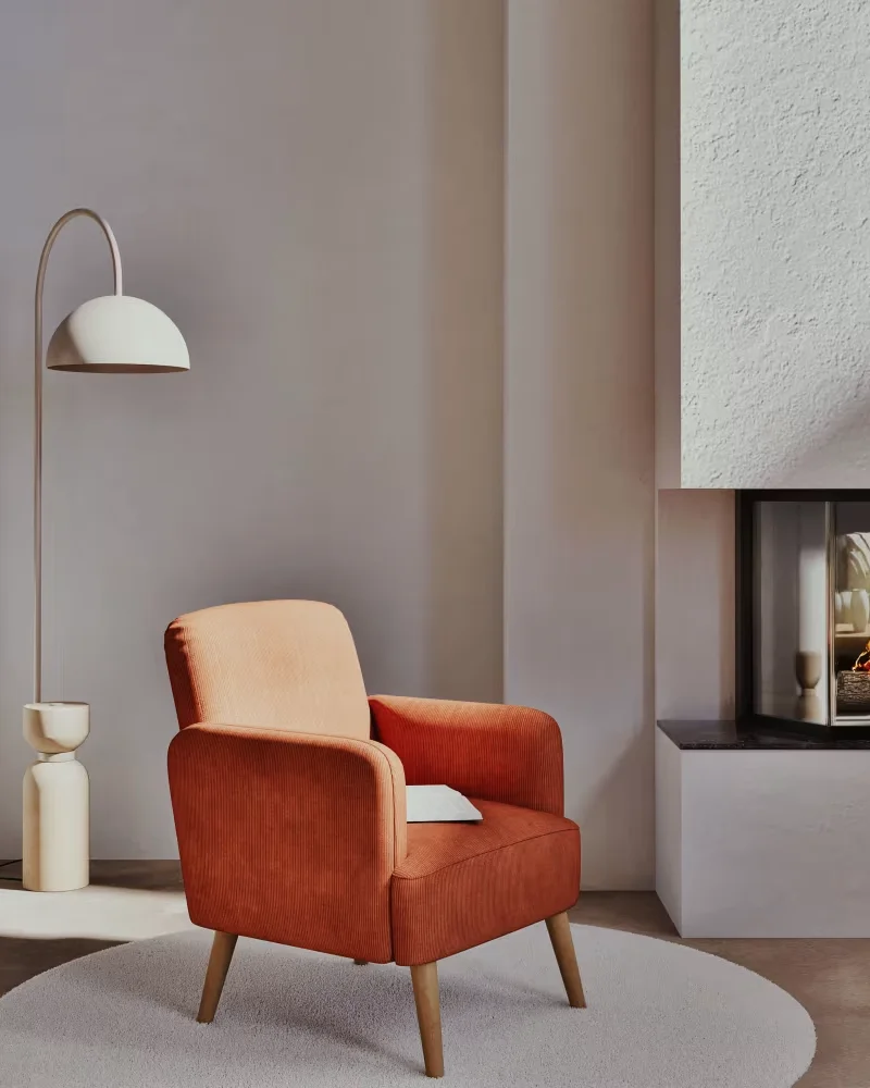 Fauteuil terracotta scandinave Maisons du Monde