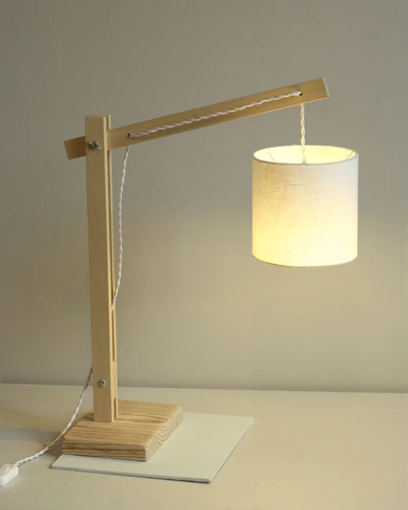 lampe bureau bois diy