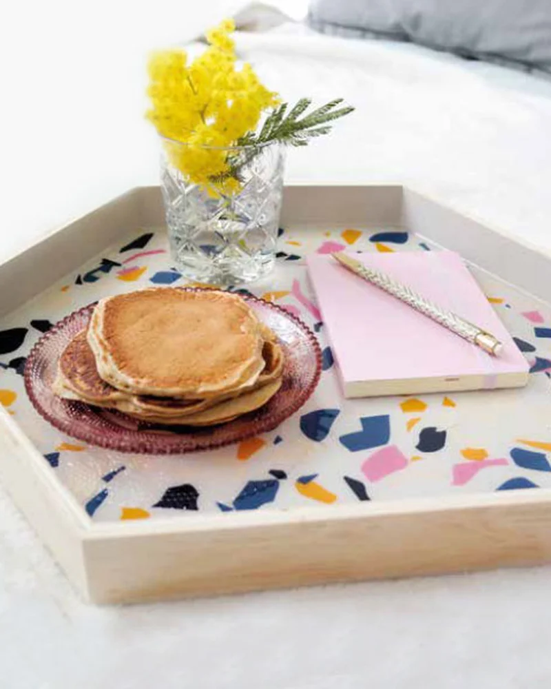 plateau terrazzo diy