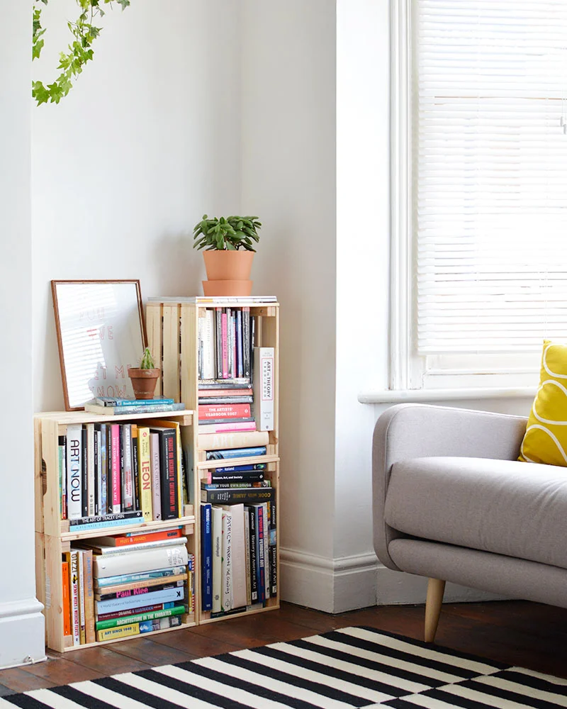 bibliotheque diy cagette bois