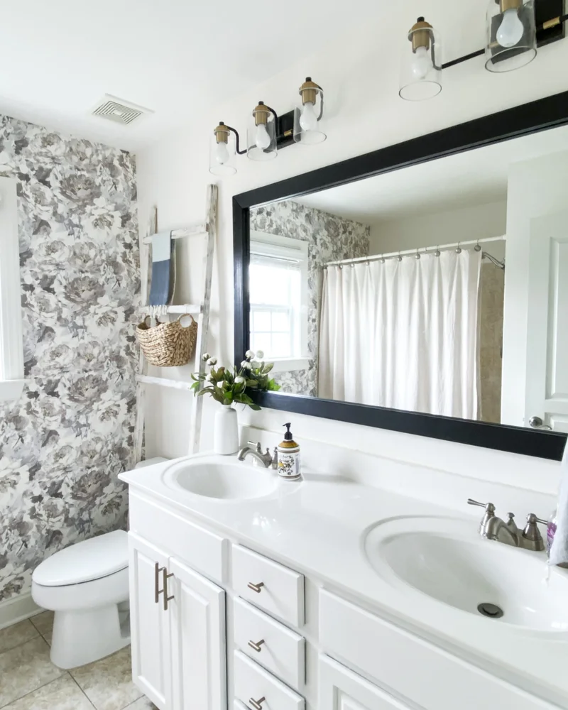 cadre miroir salle de bain diy