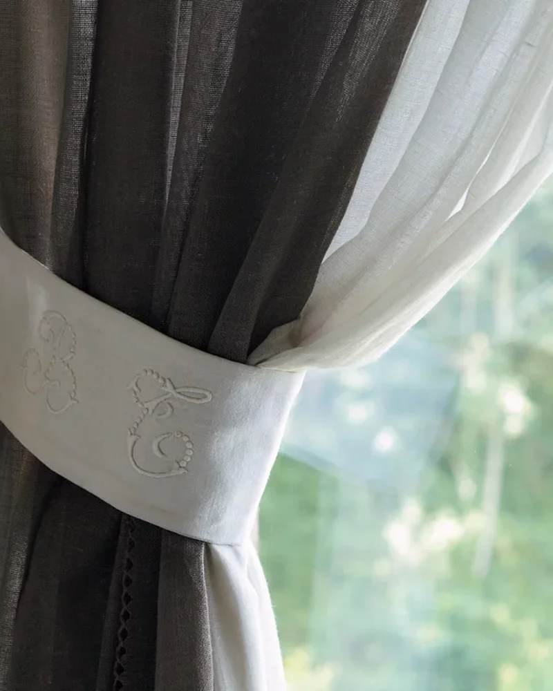 embrasse rideau tissu recycle diy