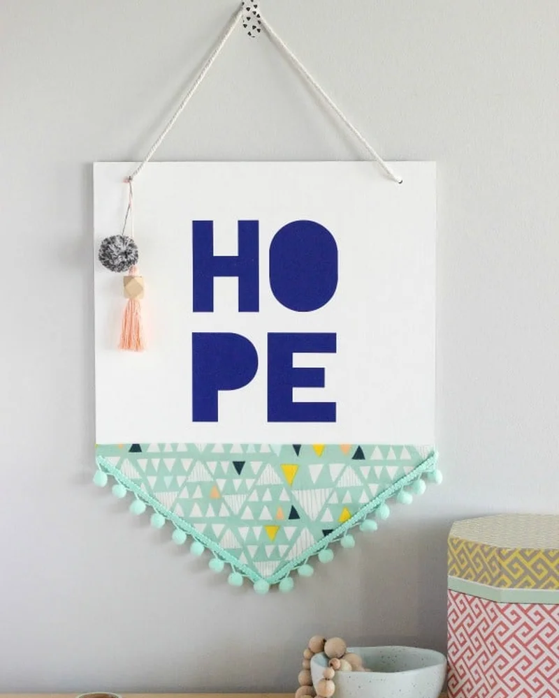 banniere murale motif diy