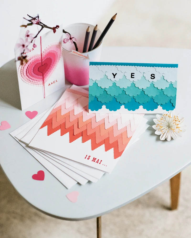faire part mariage diy decoupe