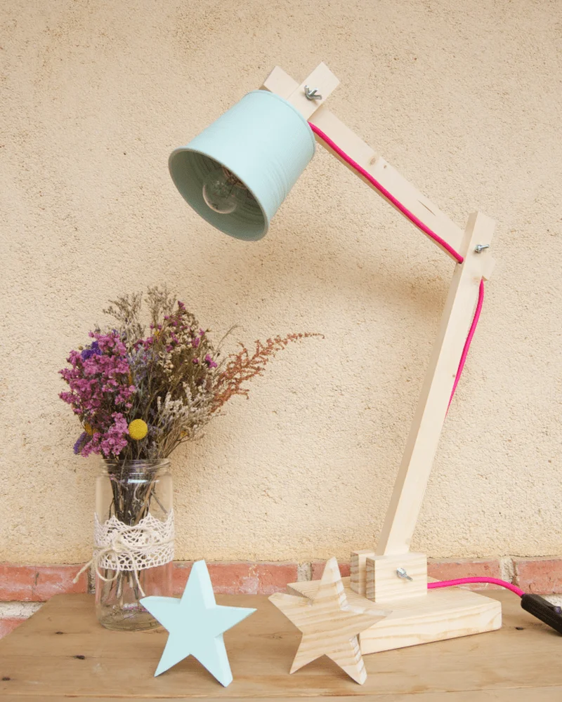 lampe bureau coloree diy