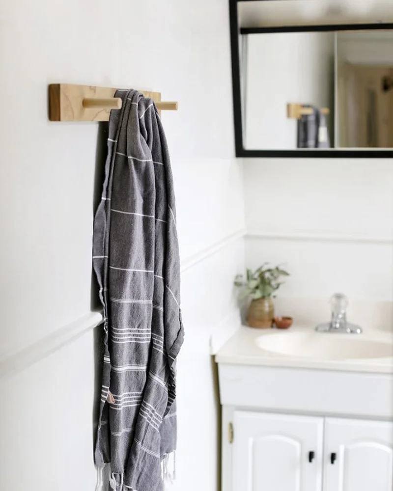 porte serviette minimaliste bois diy