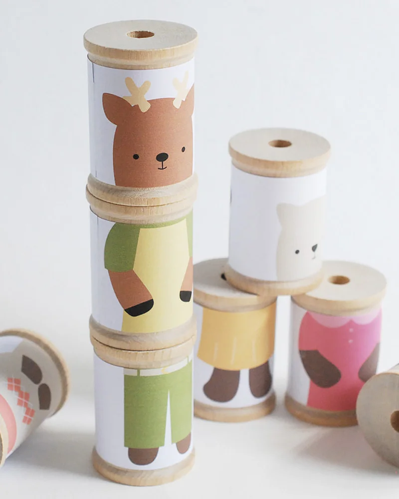 puzzle enfant diy bobine bois