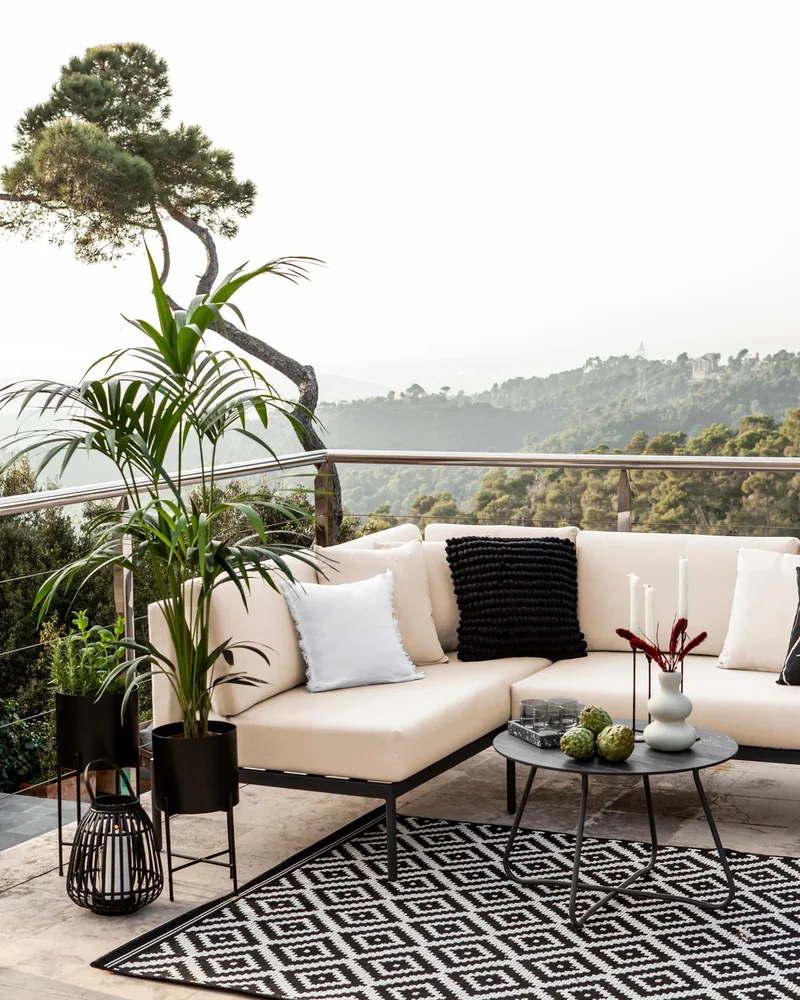 Salon de jardin d'angle noir Westwing