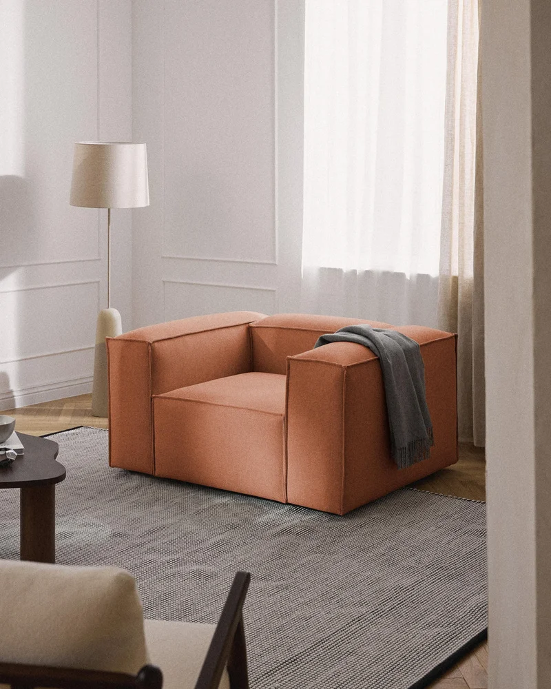 Fauteuil terracotta minimaliste Westwing