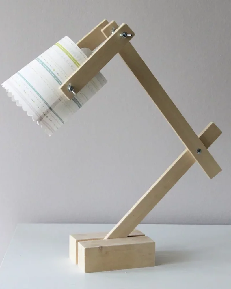 lampe bureau bois diy
