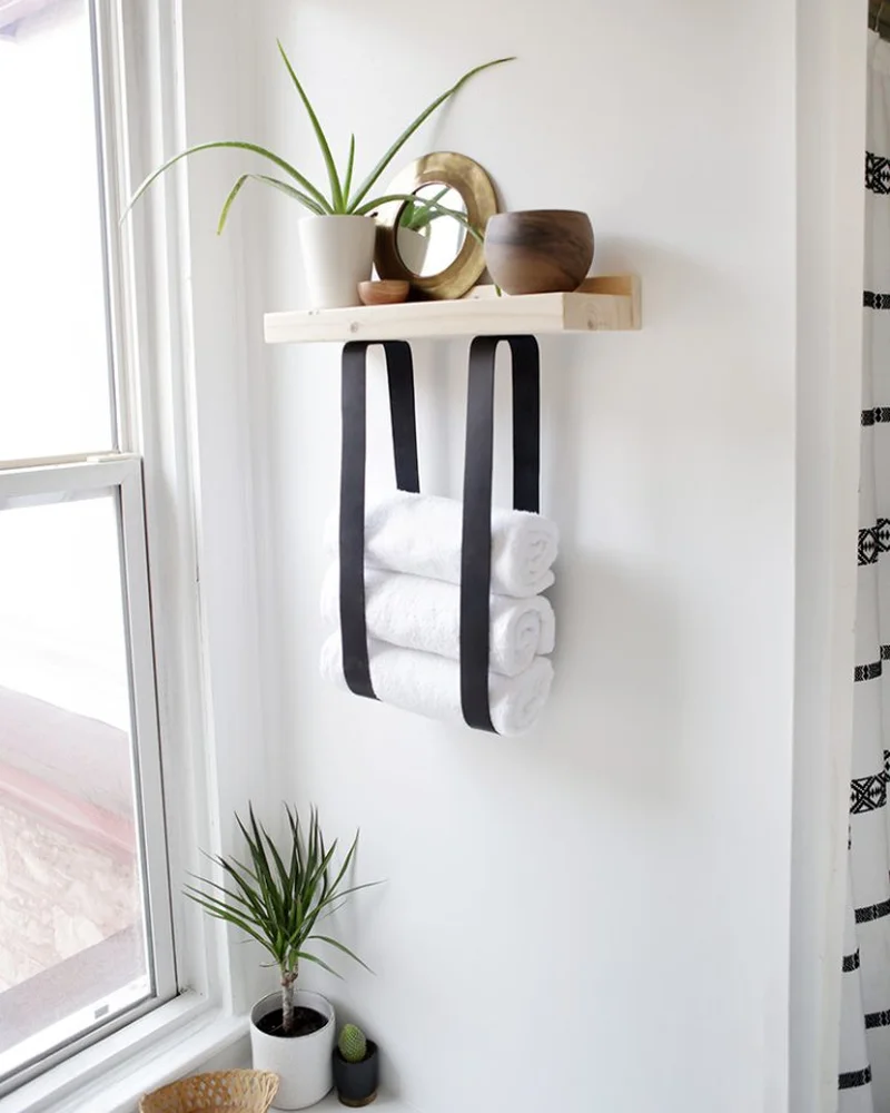 porte serviette cuir diy