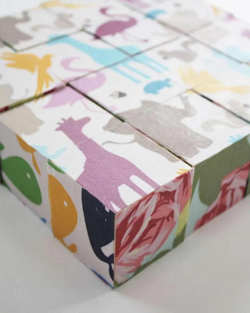 puzzle enfant diy cube tissu
