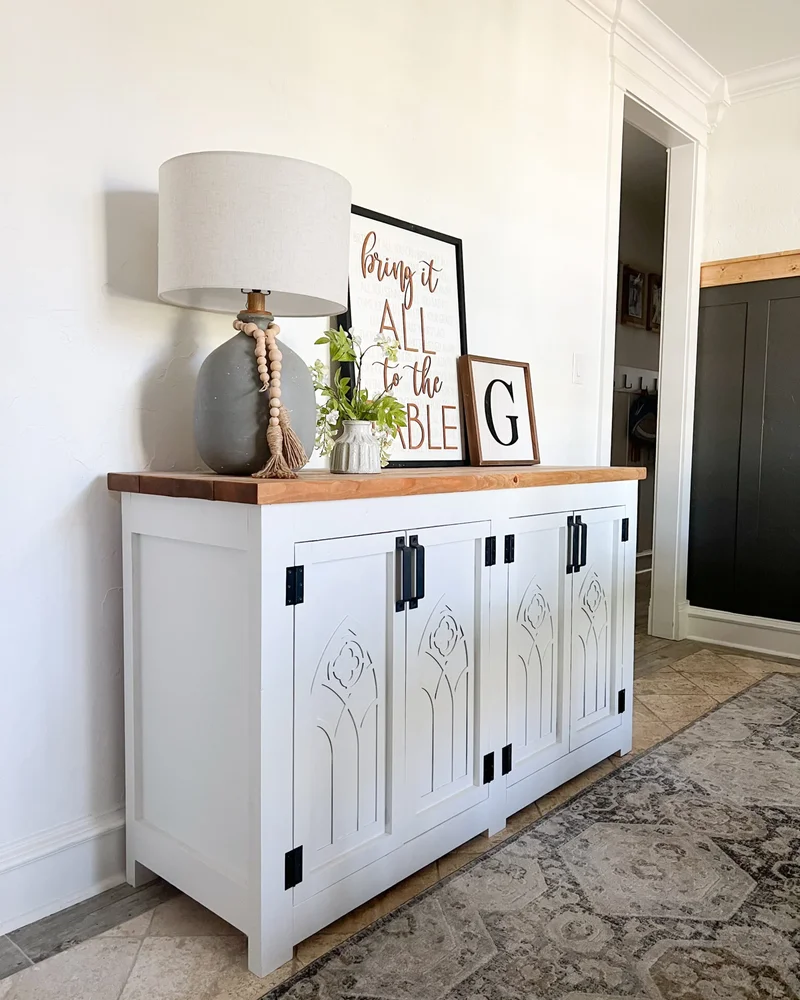 buffet blanc bois diy