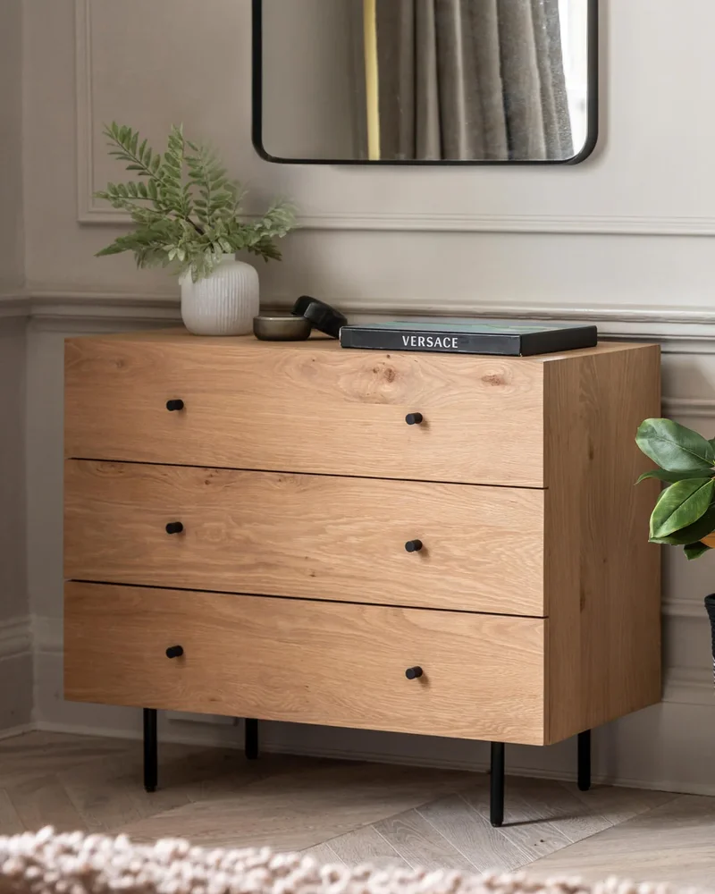 Commode bois et métal noir Westwing