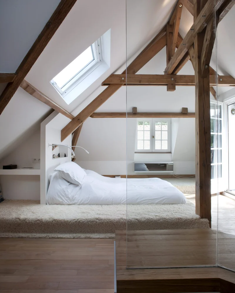 chambre sous pente placer lit sous rampant