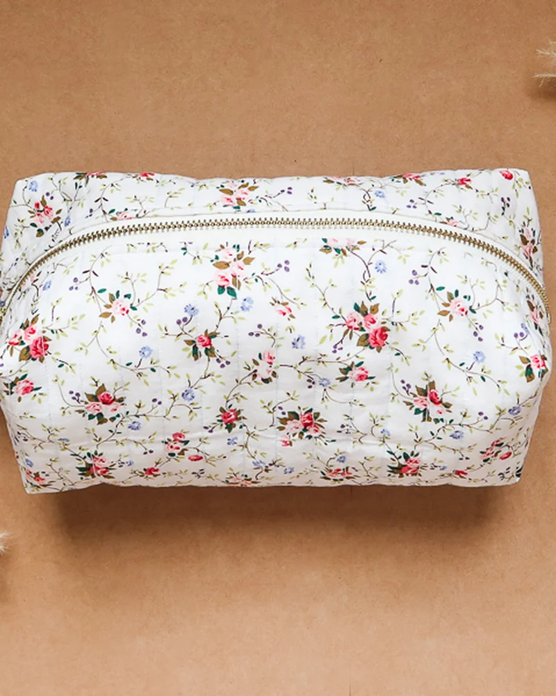 trousse toilette fleurie diy