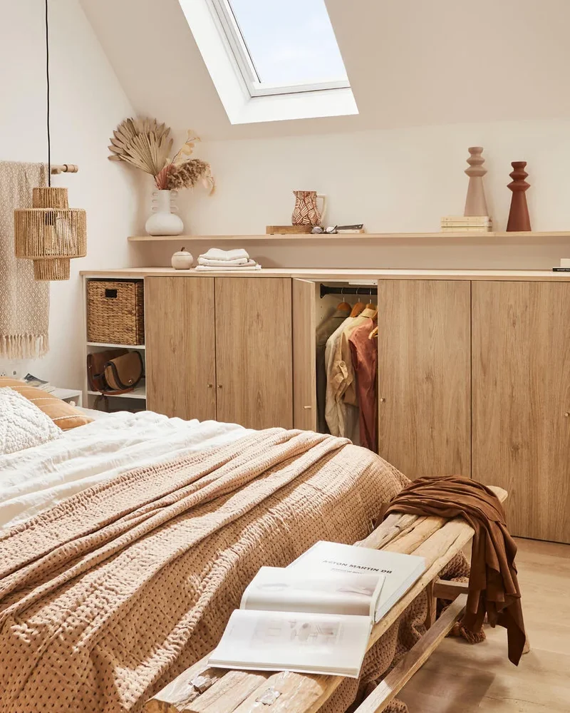 chambre sous pente rangement sous pente